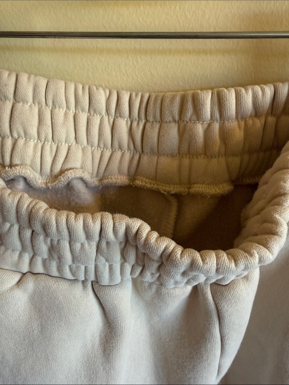 Cozy Cream Fleece Jogger Pants for Women - Picture 3 of 4